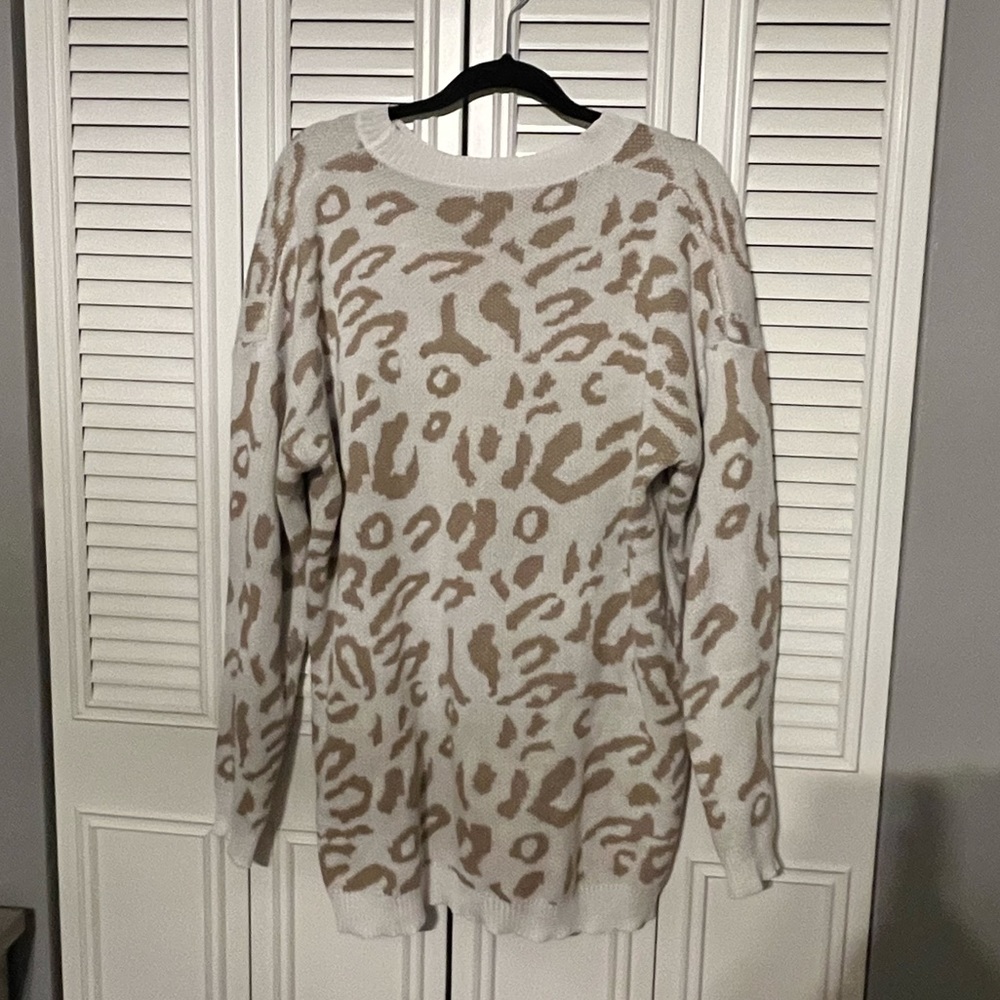 Leopard tunic sweater XL